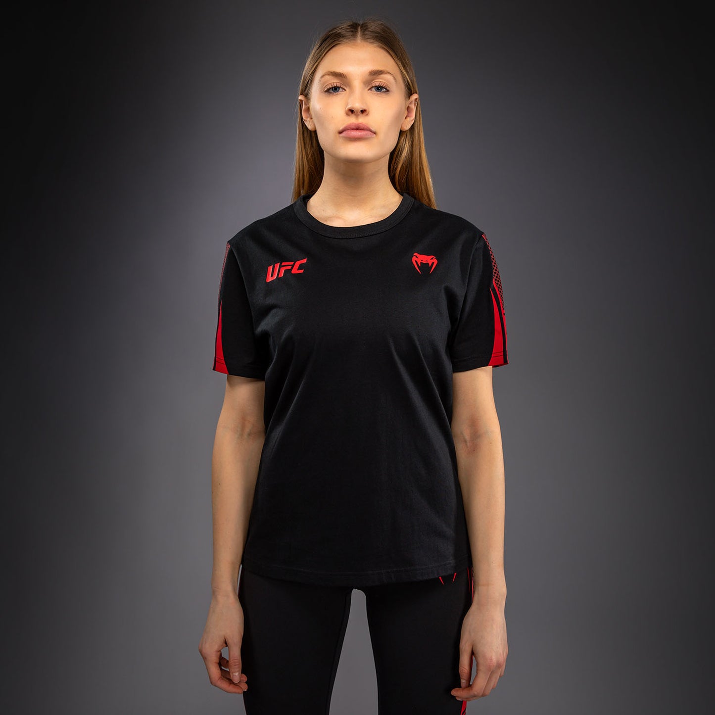Venum UFC Unity by Venum Authentic Fight Week 女子短袖T恤 - 黑色