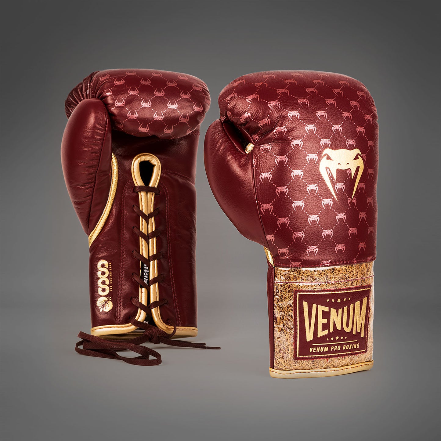 Venum Coco Monogram Pro 系带拳击手套 – 宝石红