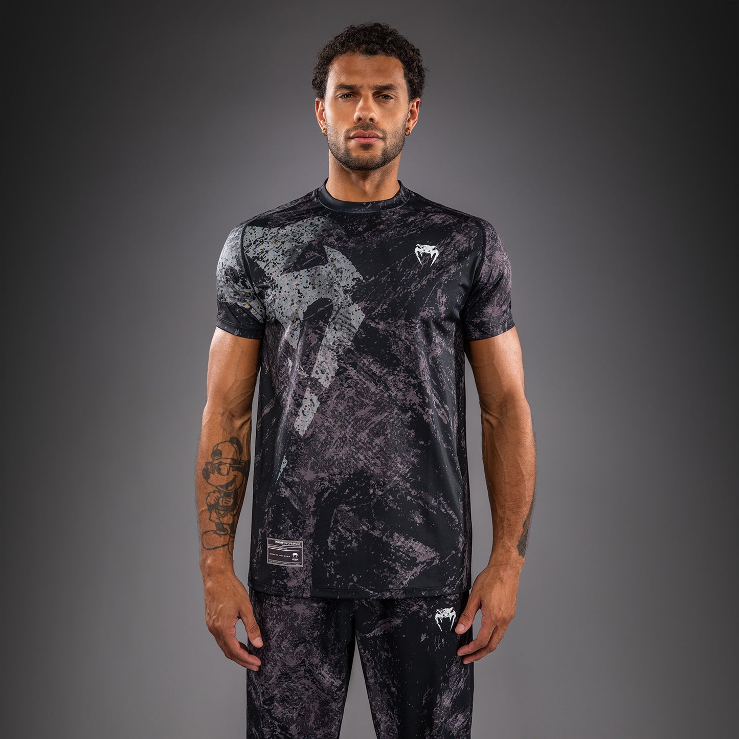Venum Rage & Workout Dry Tech T恤 - 黑色/灰色
