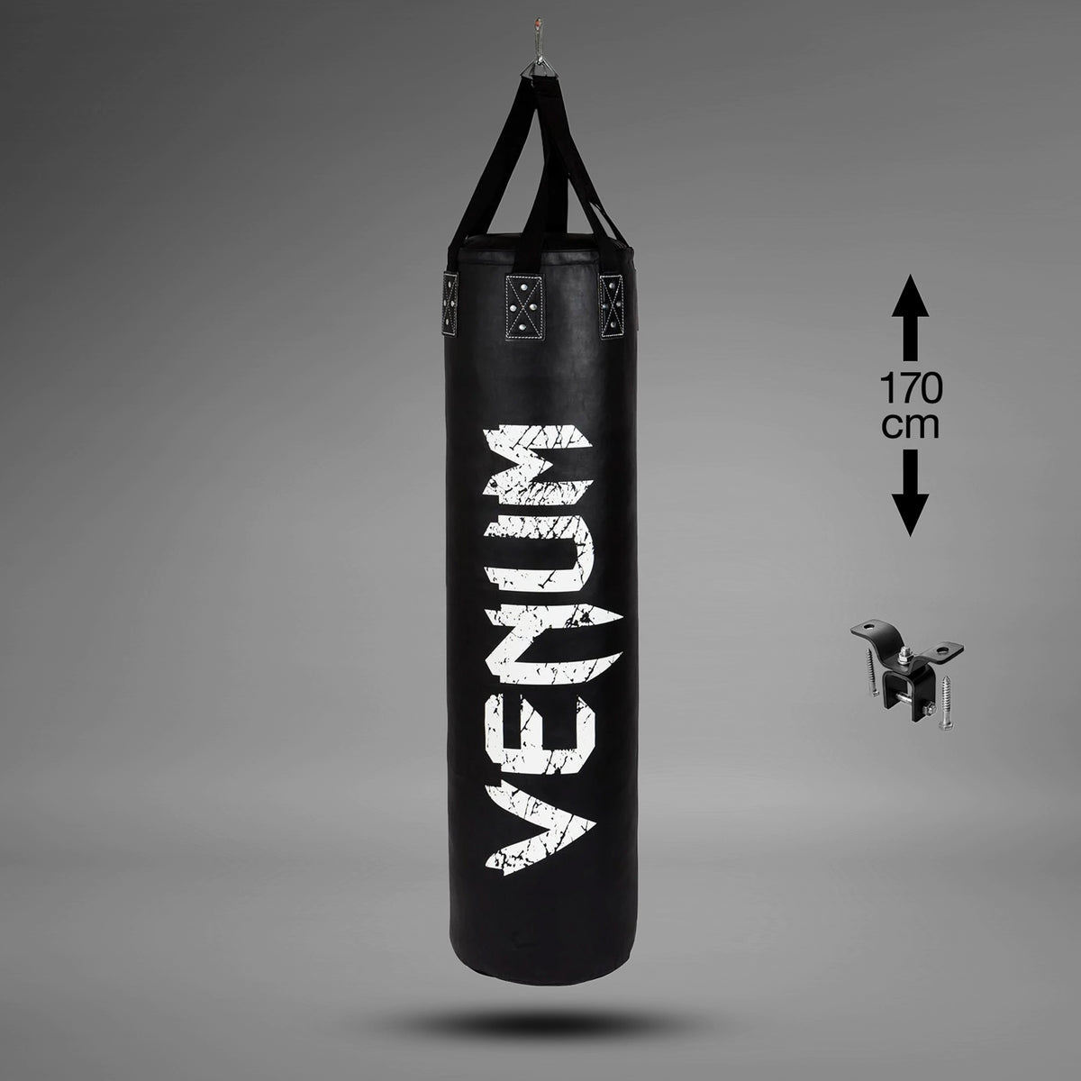 Venum Challenger 沙袋+天花板挂钩 - 黑色/白色 - 填充 - 170厘米