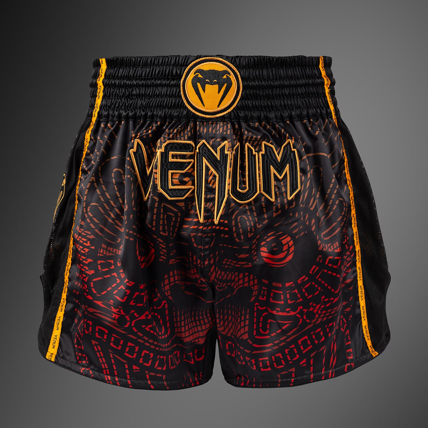 Venum Quetzal Fury 泰拳短裤 – 黑色/火红色/橘色