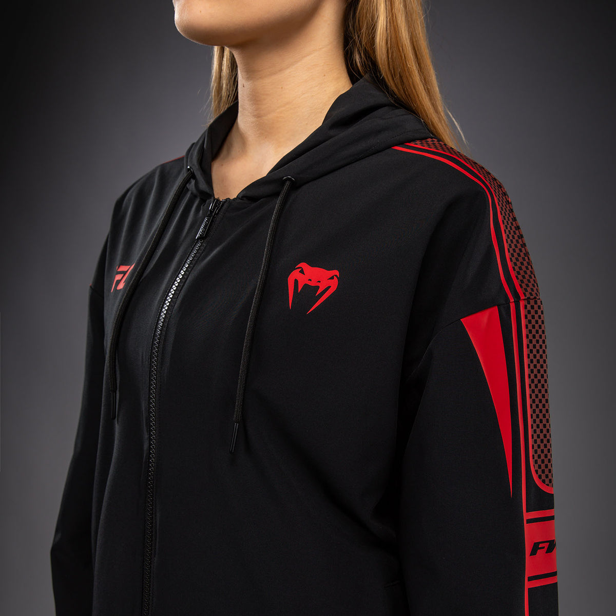 Venum UFC Unity by Venum Authentic Fight Week 女子拉链连帽衫 - 黑色