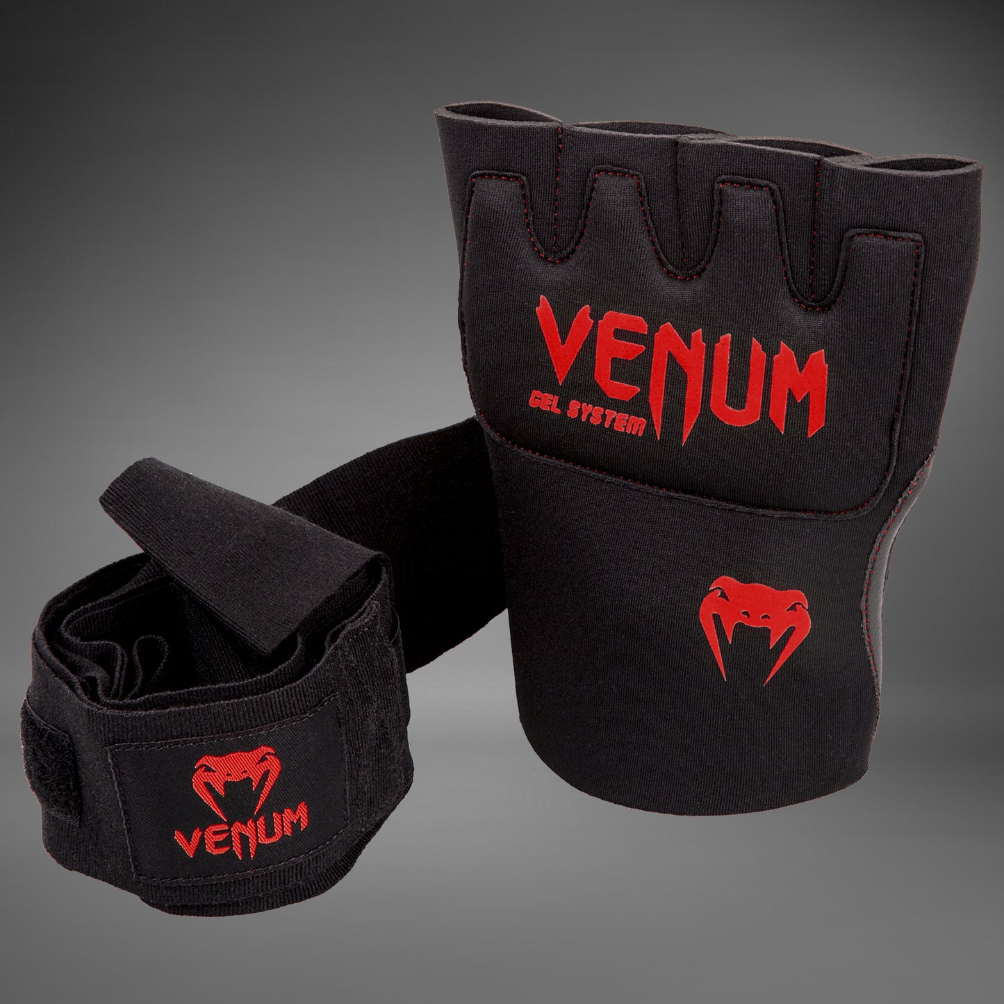 Venum Gel Kontact 快速绷带 – 黑色/红色