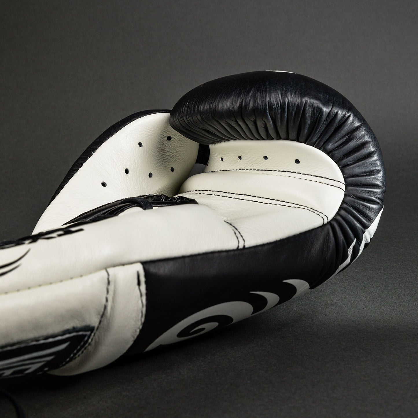 Venum Giant 2.0 Mike Tyson Pro 拳击手套带鞋带 – 深黑色/光学白色