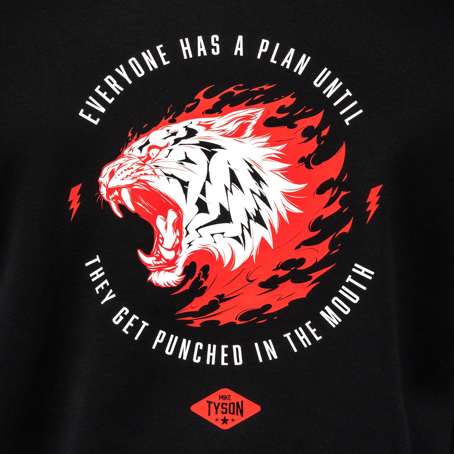 Venum x Mike Tyson: Tiger 连帽衫 – 深黑色/烈焰红