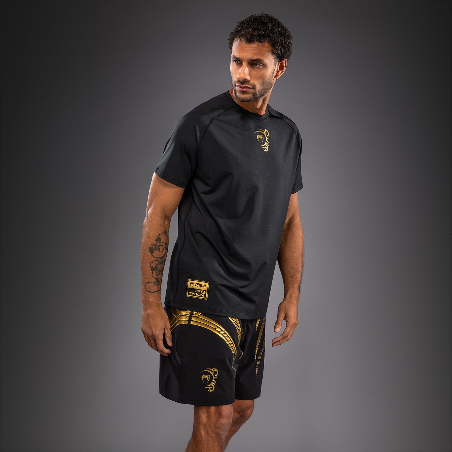 Venum x Mike Tyson Tiger Dry Tech T恤 - 黑色/金色