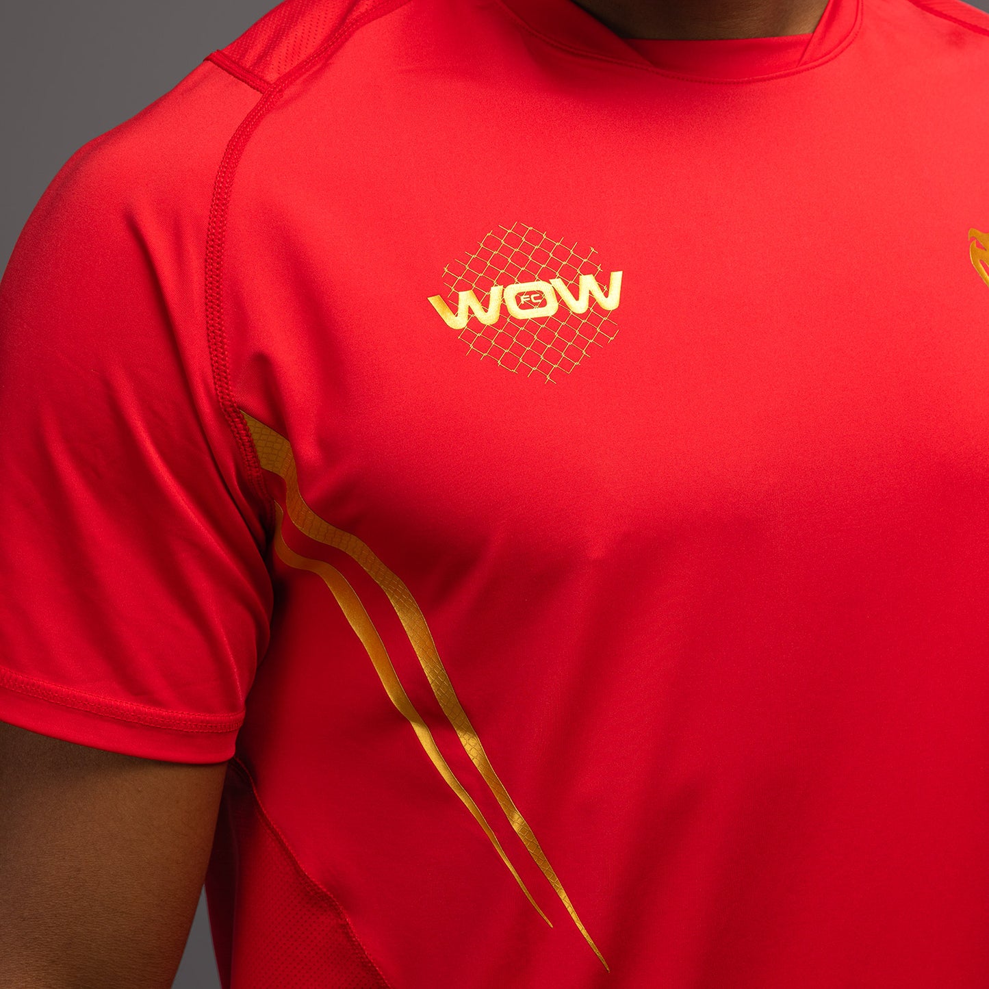 Venum x WOW FC Dry Tech T恤 – 火红色/金色