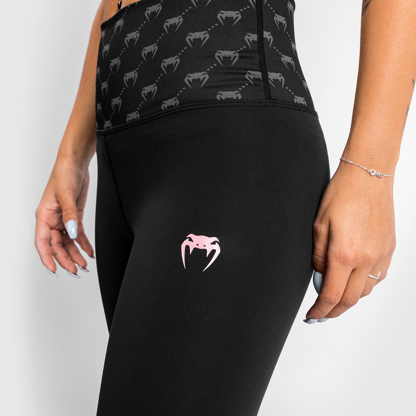 Venum Monogram 7/8 紧身裤 – 黑色/粉金色