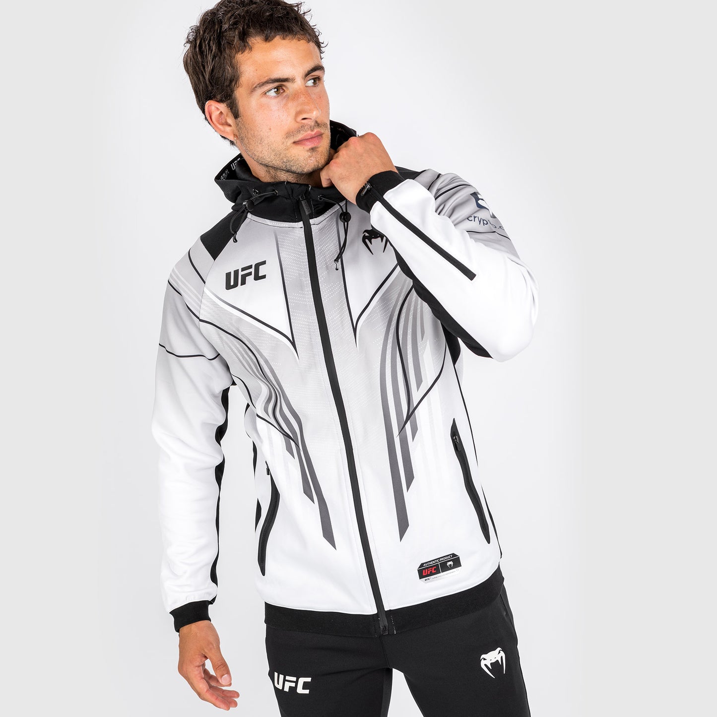UFC Venum Authentic Fight Night 2.0 Kit by Venum 男士款连帽衫 – 白色
