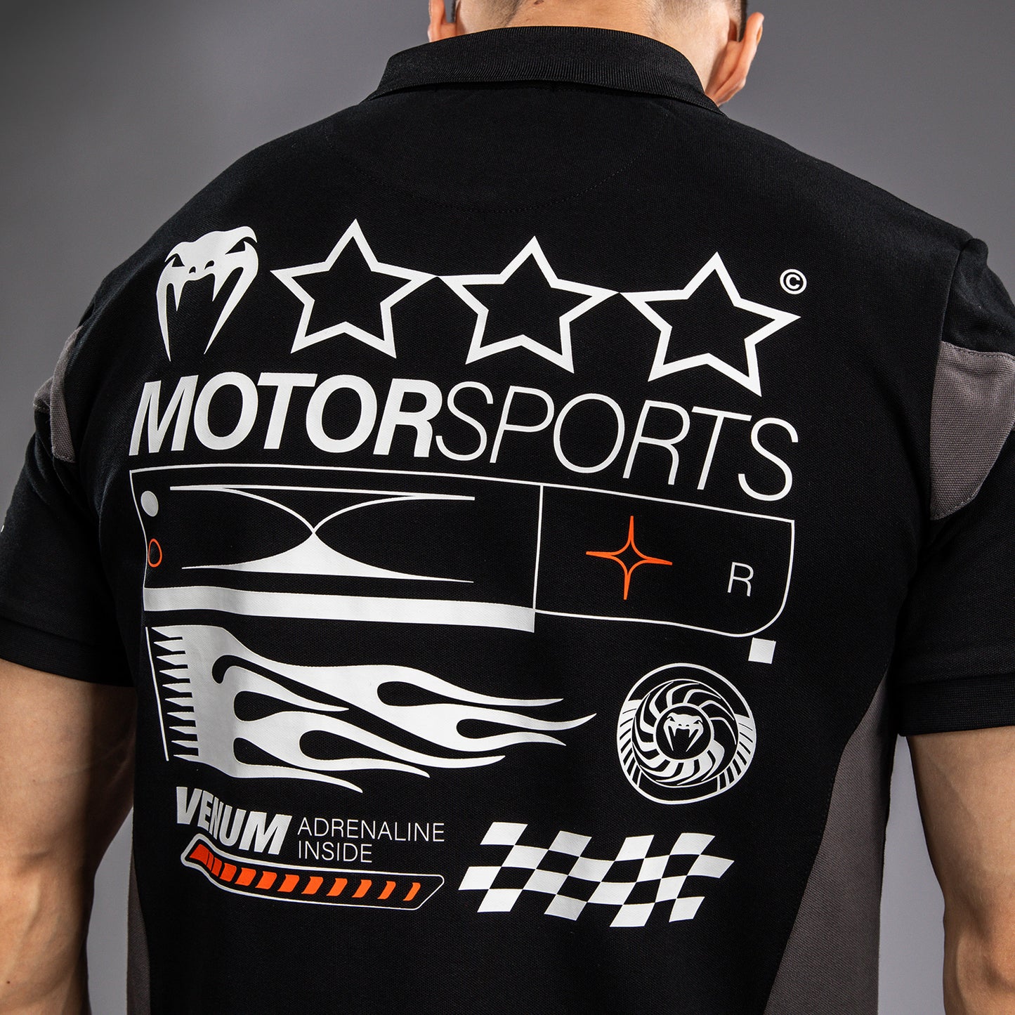 Venum Motorsport 棉质保罗衫 – 深黑色