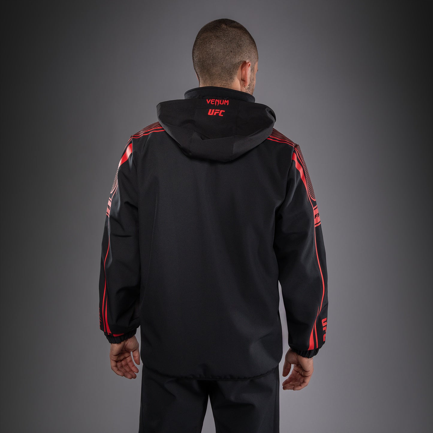 Venum UFC Unity by Venum Authentic Fight Week 男子拉链连帽衫 - 黑色
