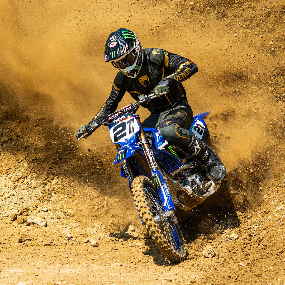 Venum MX Challenger 越野摩托骑行服 - 黑色/绿色/金色