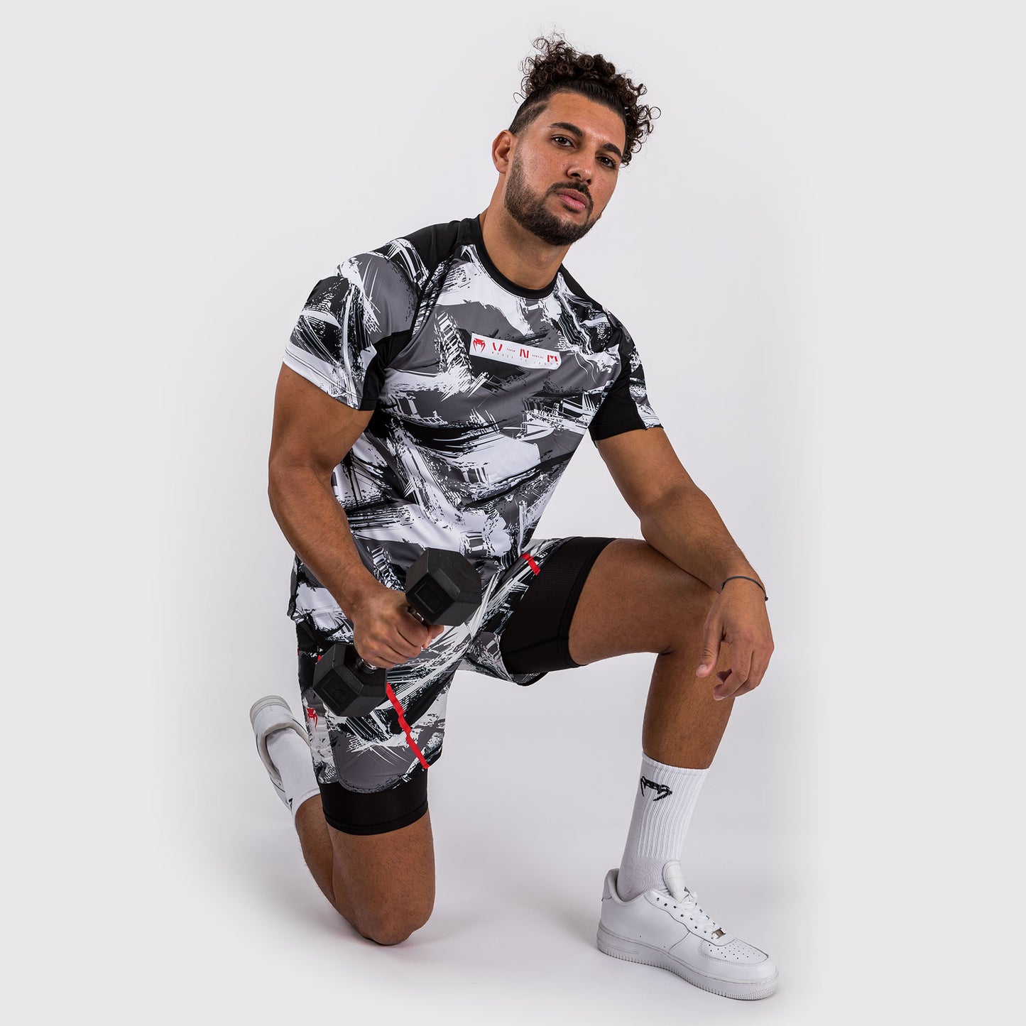 Venum Electron 3.0 Dry Tech T恤 – 灰色/红色