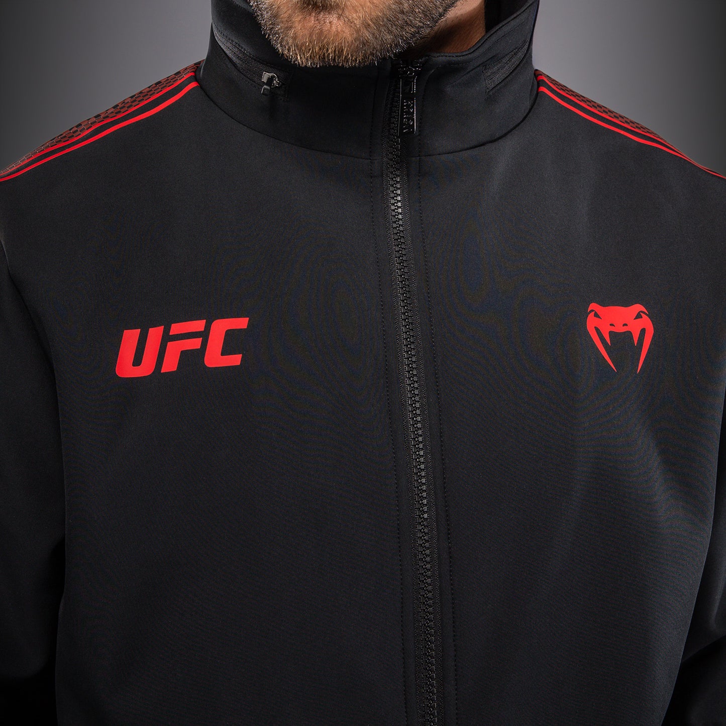 Venum UFC Unity by Venum Authentic Fight Week 男子拉链连帽衫 - 黑色