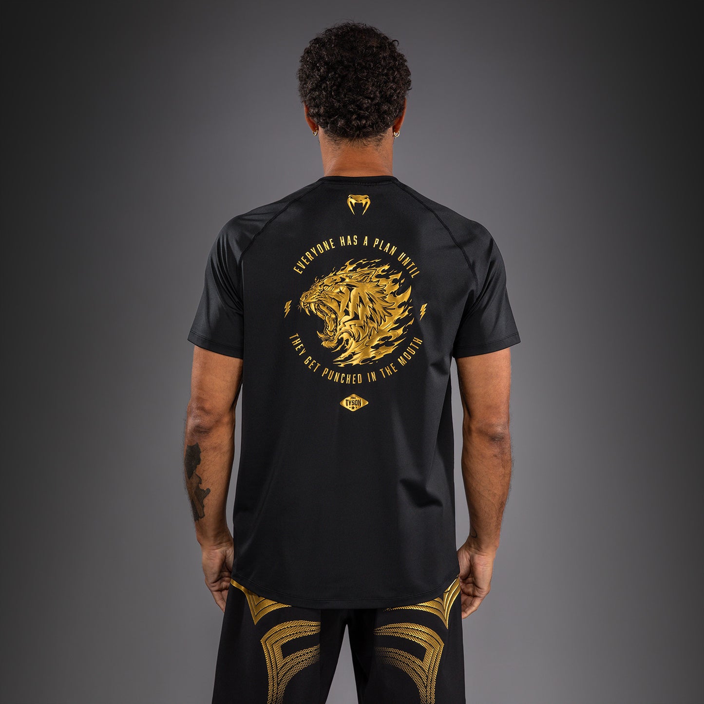 Venum x Mike Tyson Tiger Dry Tech T恤 - 黑色/金色