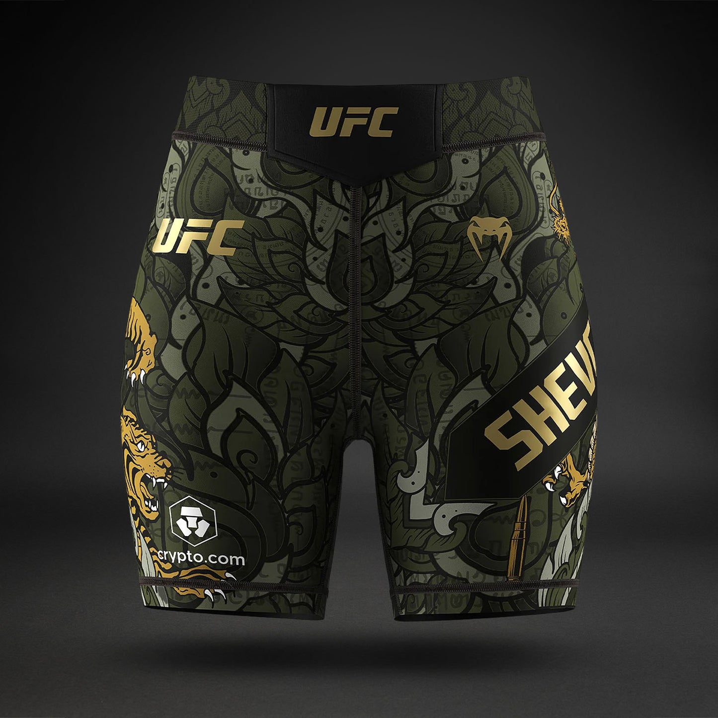 Women’s UFC Unrivaled by Venum 绿色Valentina Shevchenko 综合格斗短裤