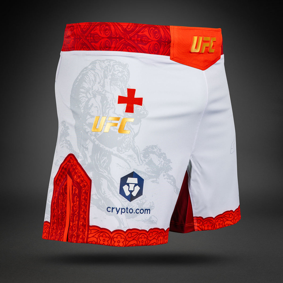 男士Venum UFC Unrivaled 白色Merab Dvalishvili 短款格斗短裤