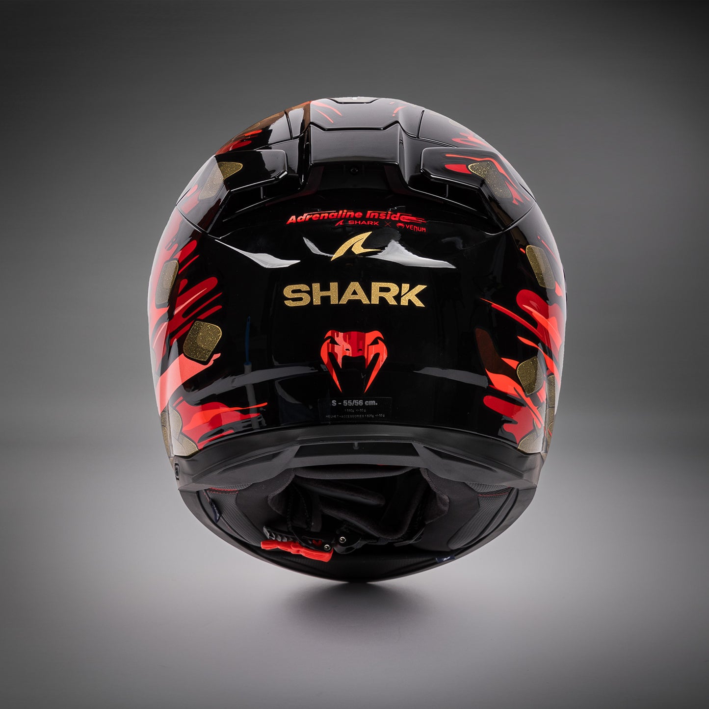 Venum x Shark SKWAL i3 摩托车头盔 – 红色/金色