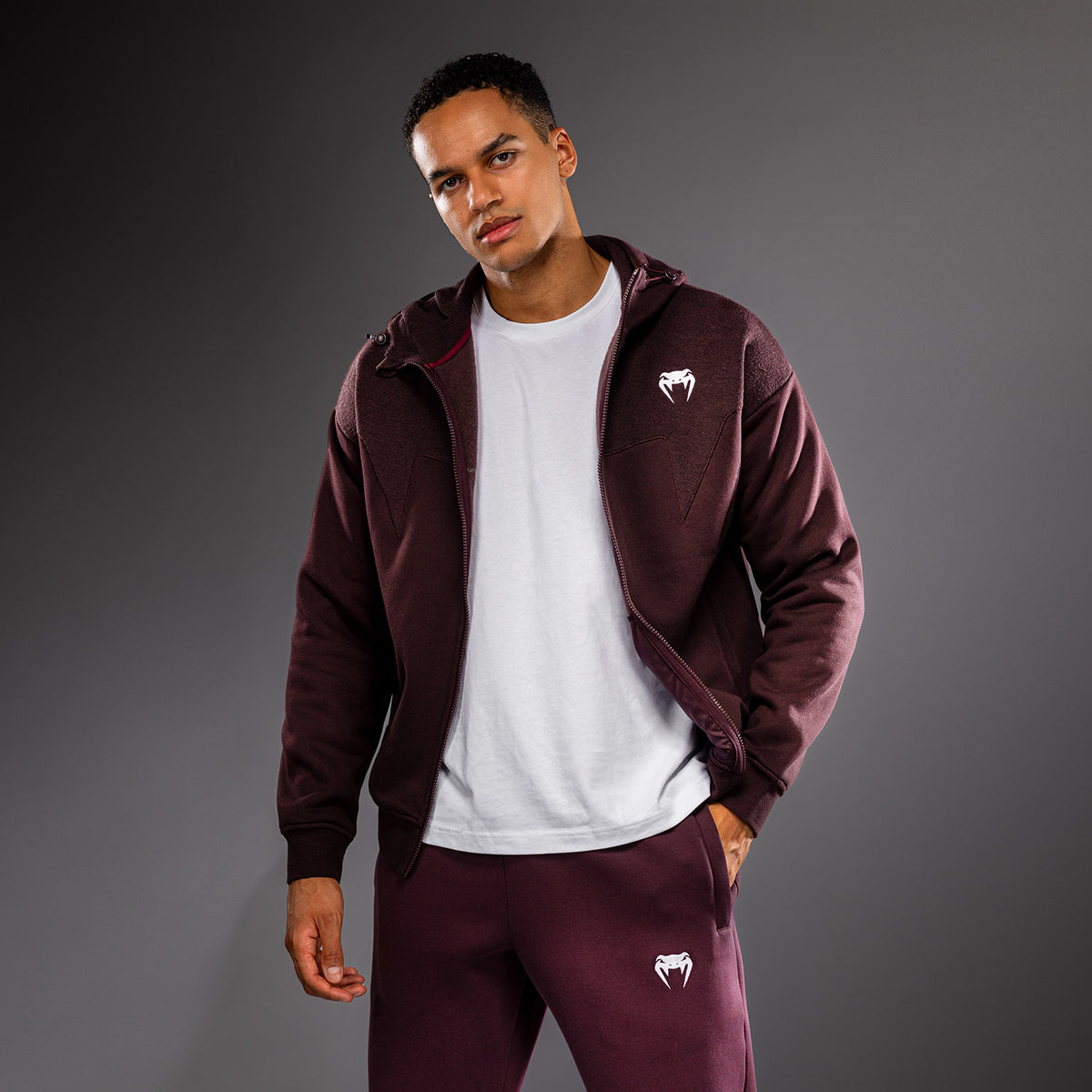 Venum Attack Fleece & Weave 运动夹克 - 酒红色