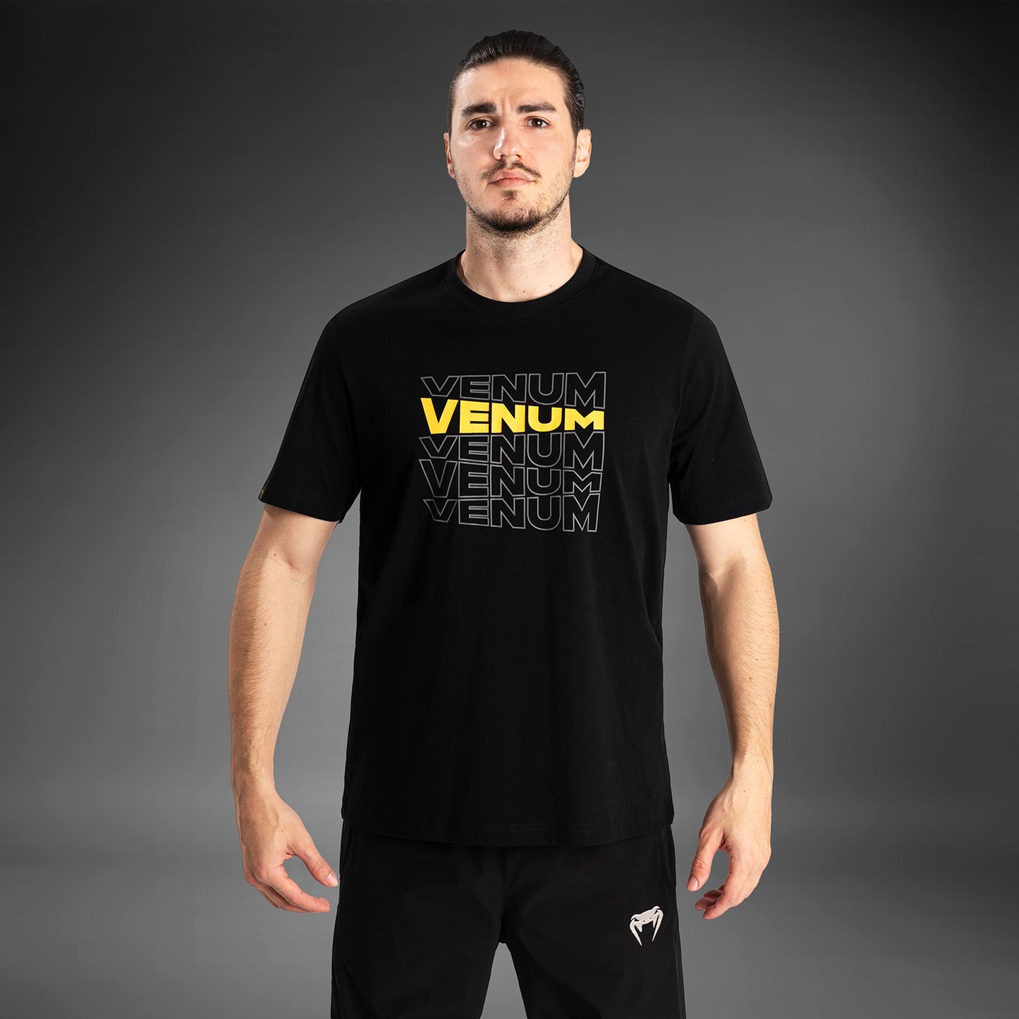 Venum Vertigo 男士短袖T恤 – 黑色/黄色