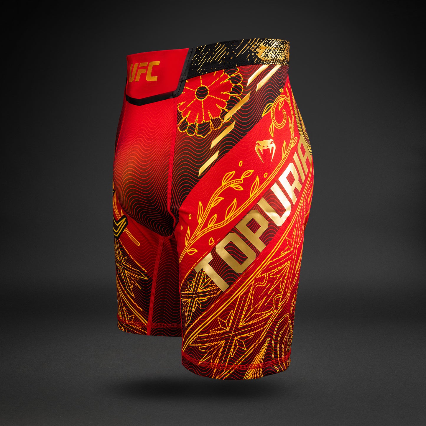 男士Venum UFC Unrivaled Red Ilia Topuria综合格斗短裤