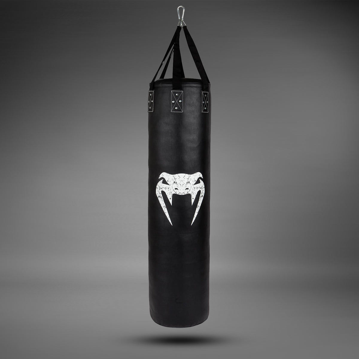 Venum Challenger 重型沙袋+天花板挂钩 - 黑色/白色 - 已填充 - 130厘米