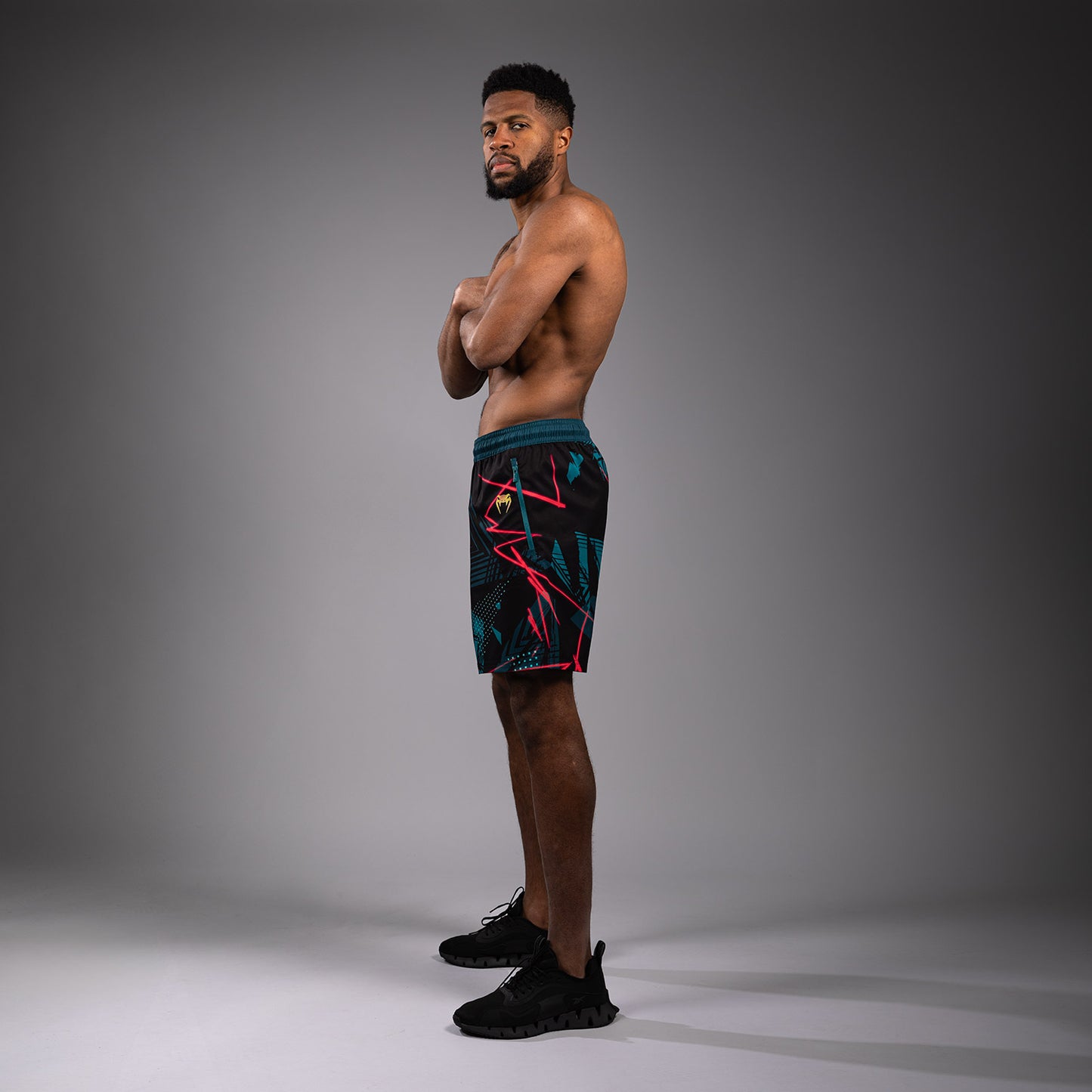 UFC Fusion By Venum Miami Edition 格斗短裤–男士款–黑色