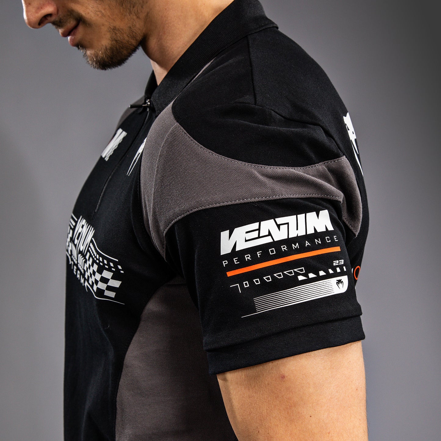 Venum Motorsport 棉质保罗衫 – 深黑色
