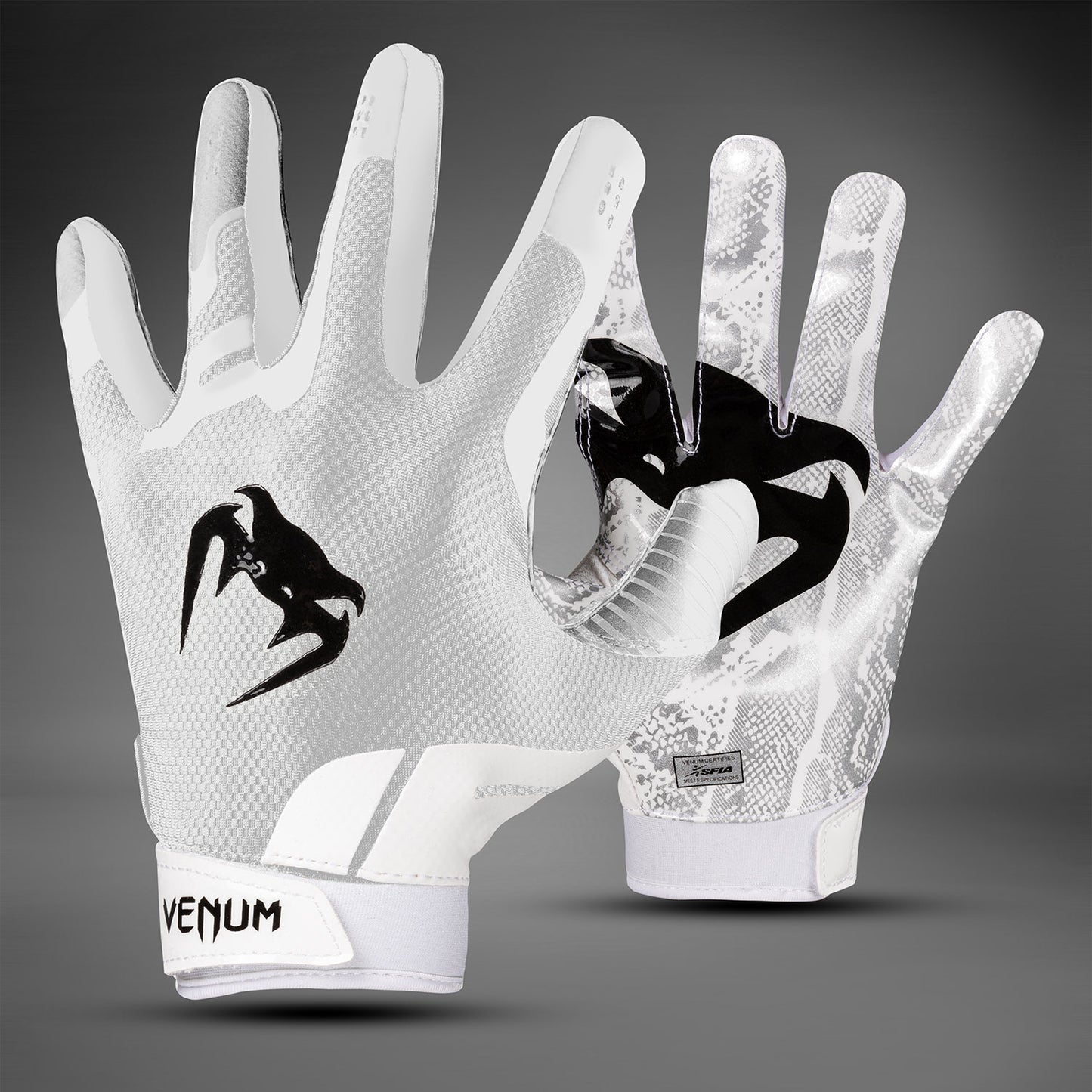Venum Elite 足球手套 – 白色/黑色