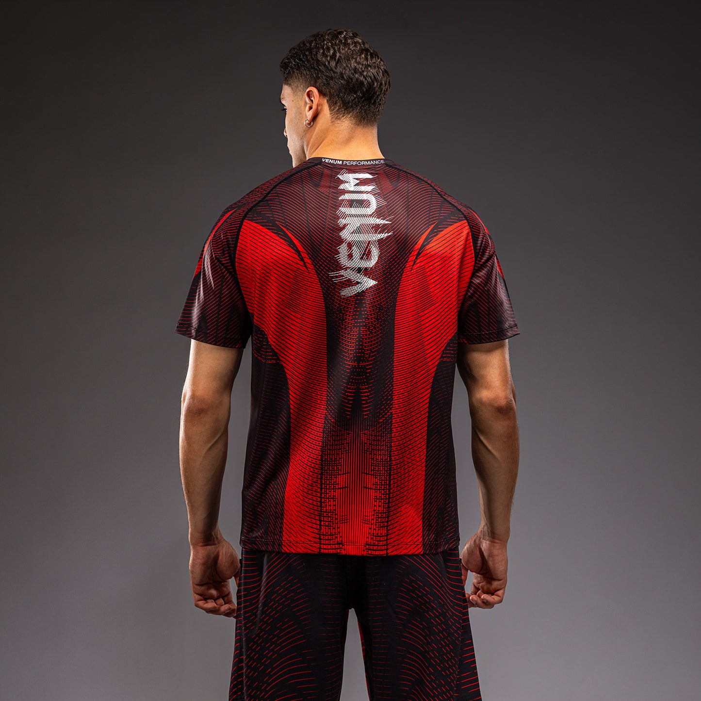 Venum Galactic 3.0 Dry Tech T恤 - 红色/银灰色