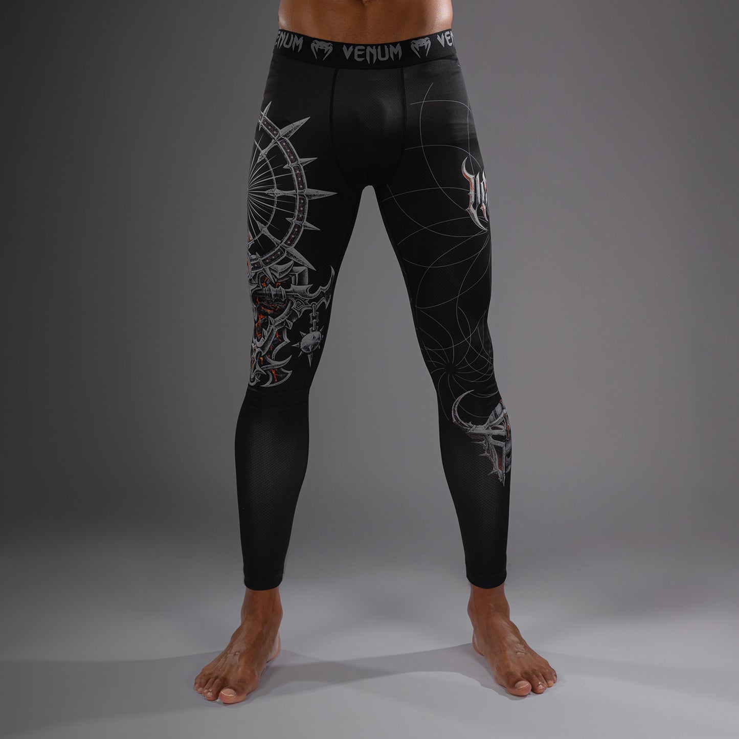Venum Gladiator 5.0 男士紧身裤 – 黑色/银色
