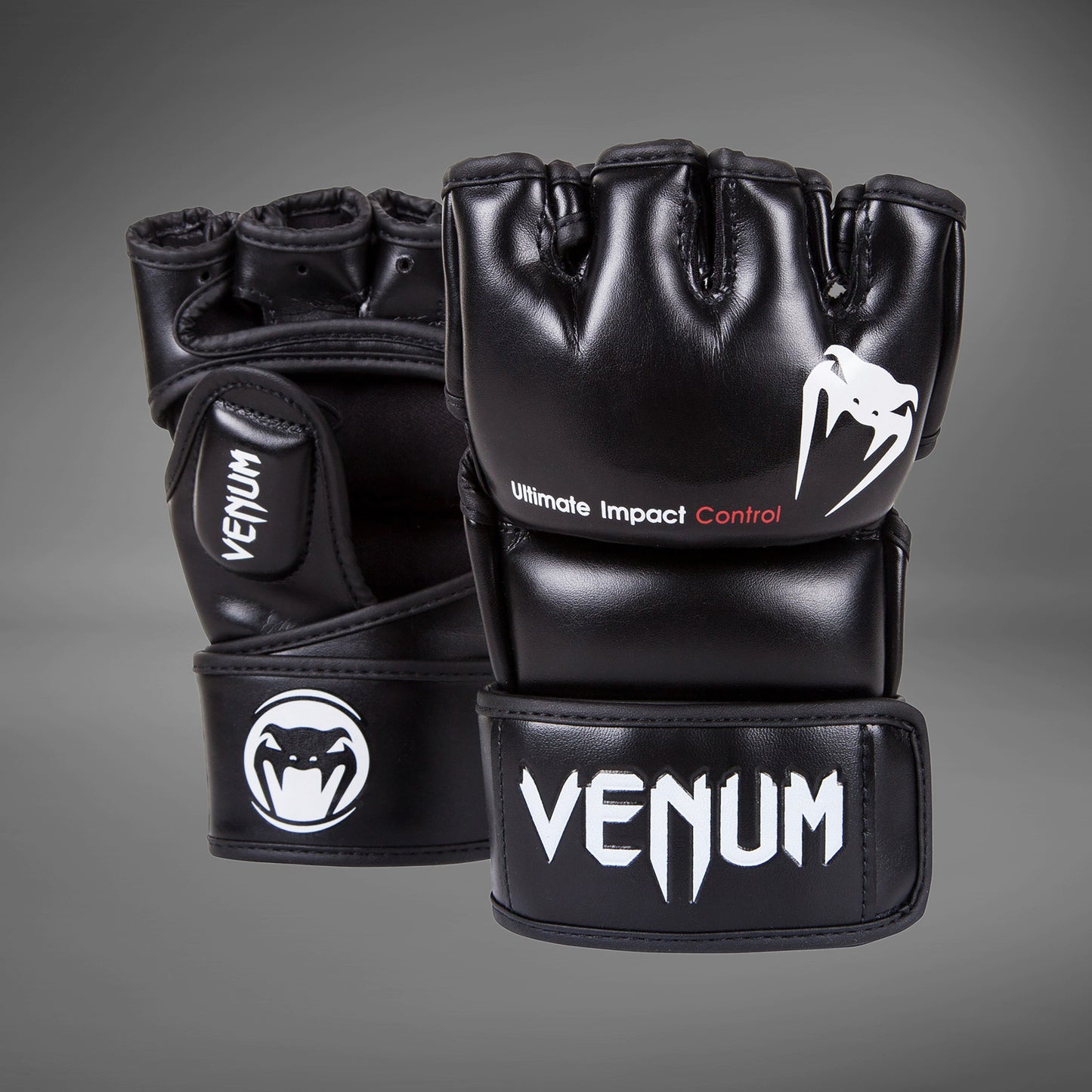Venum Impact MMA手套 – Skintex皮革 – 黑色