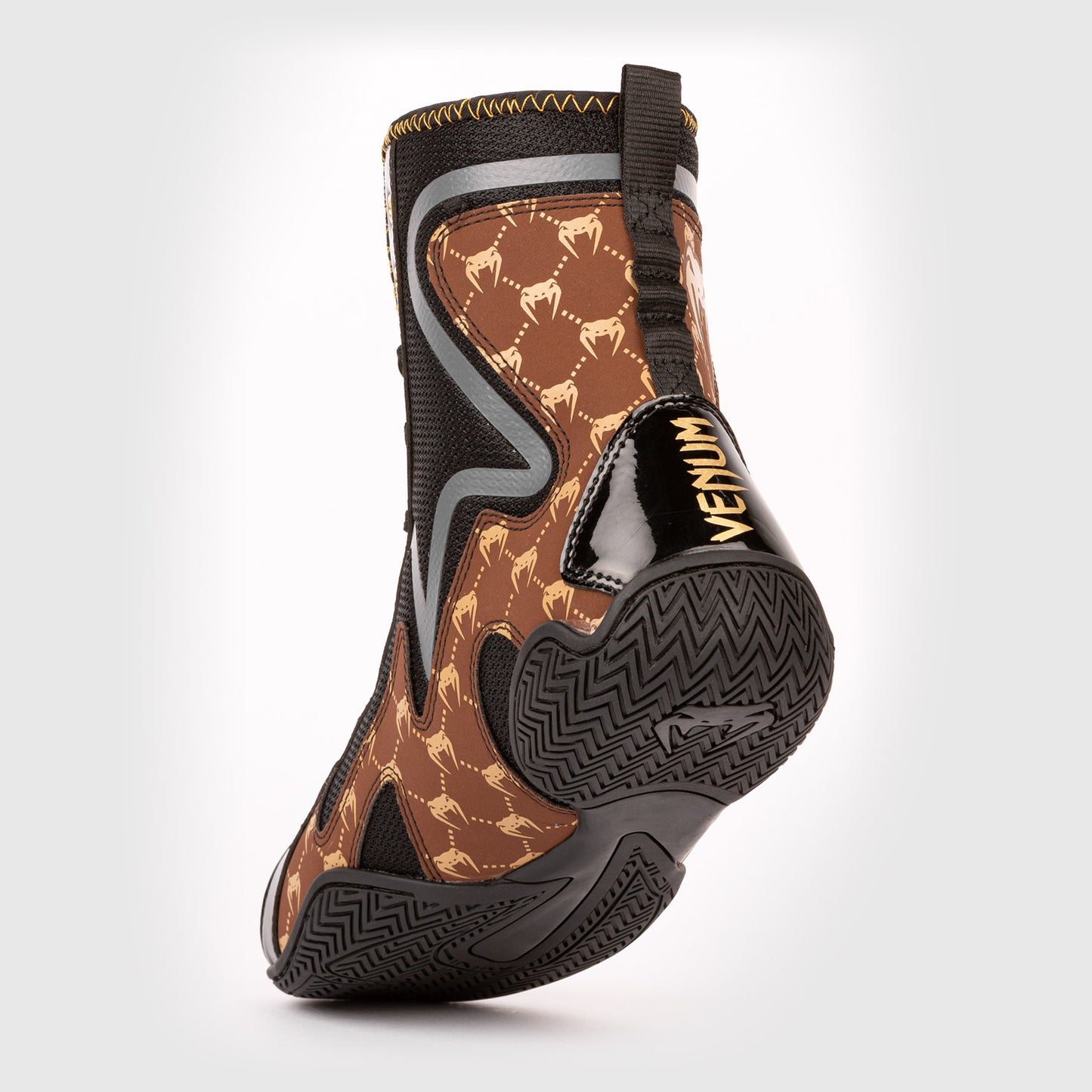 Venum Elite Evo Monogram 拳击鞋 – 黑色/棕色