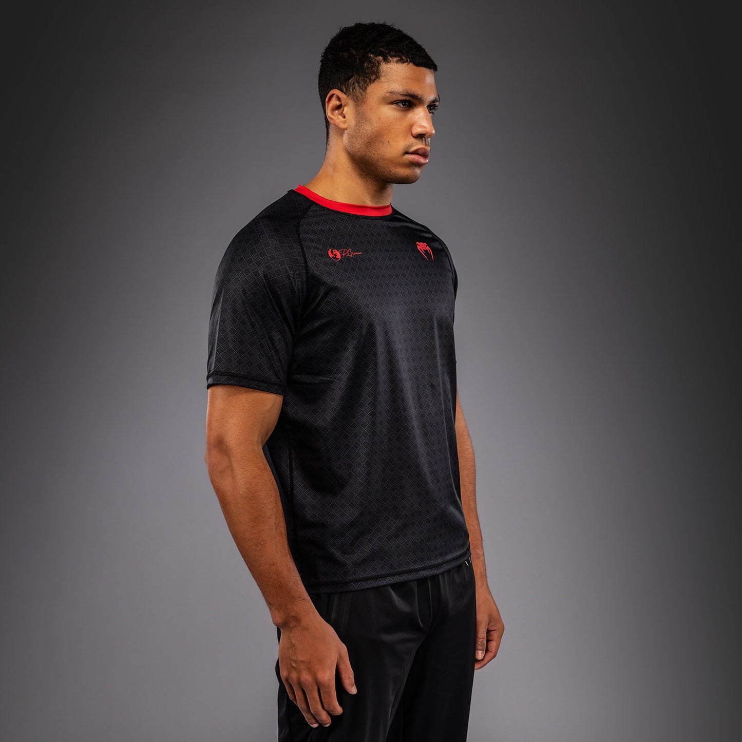 Venum X Roger Gracie Academy Dry Tech T恤 – 黑色/红色