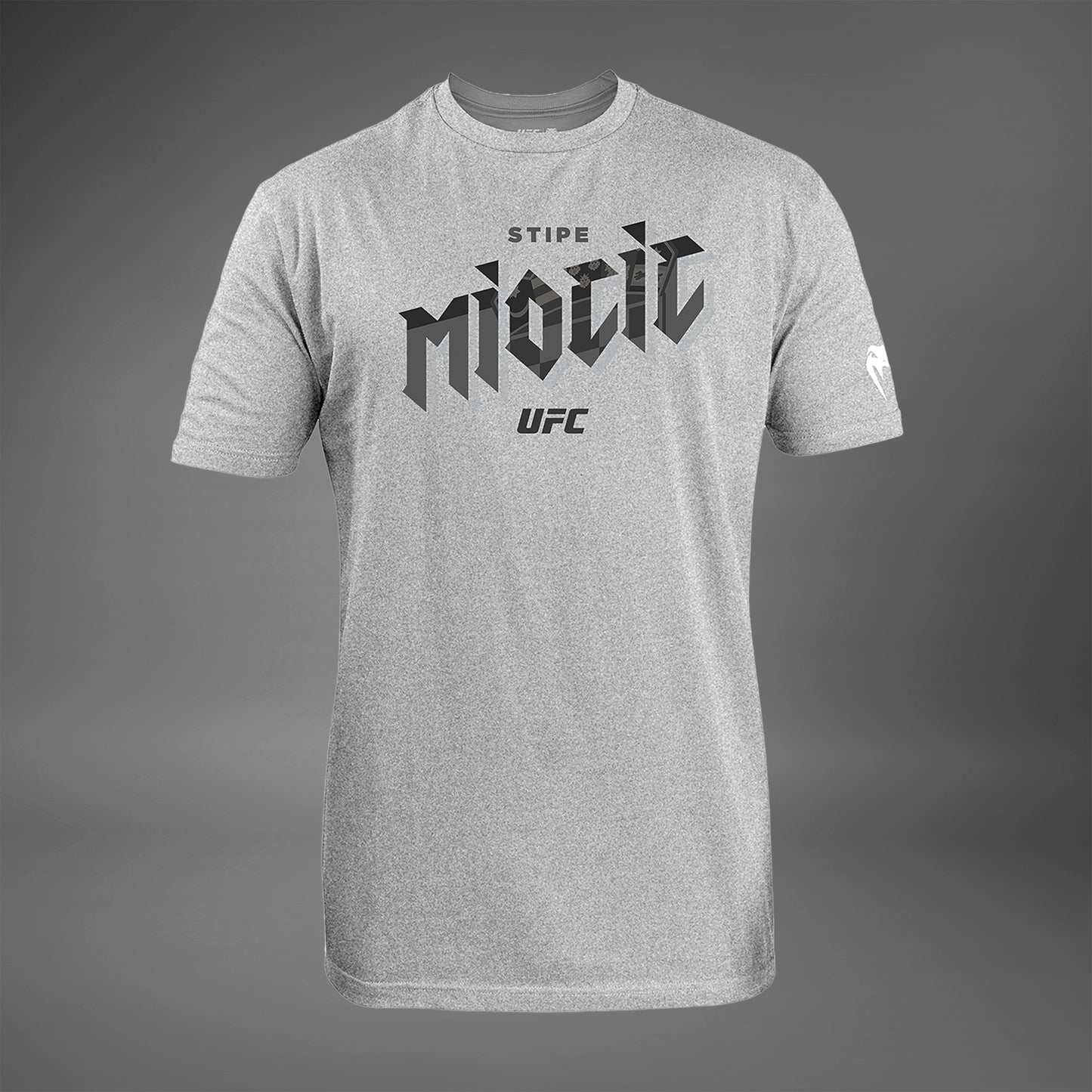 男士Venum UFC Unrivaled Heather Grey Stipe Miocic T恤