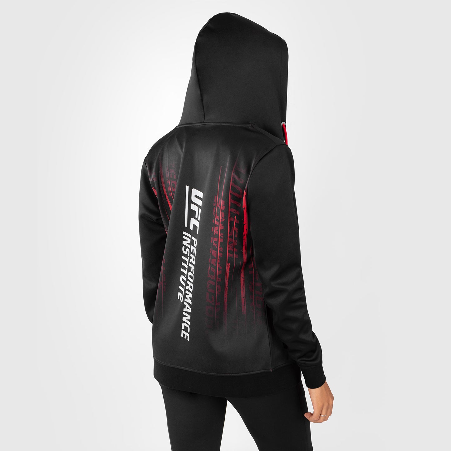 UFC Venum Performance Institute 2.0 女士款连帽拉链衫 – 黑色/红色