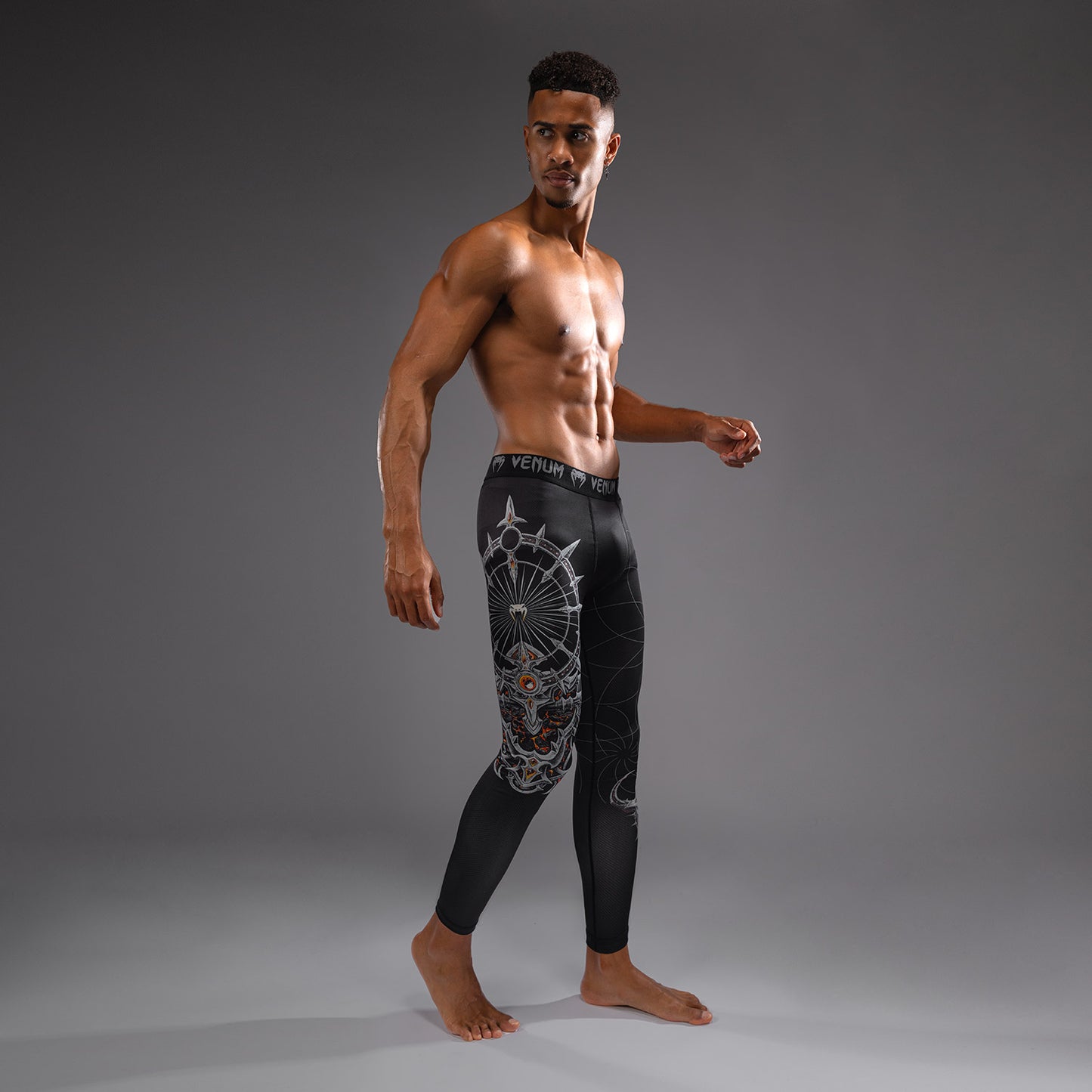 Venum Gladiator 5.0 男士紧身裤 – 黑色/银色