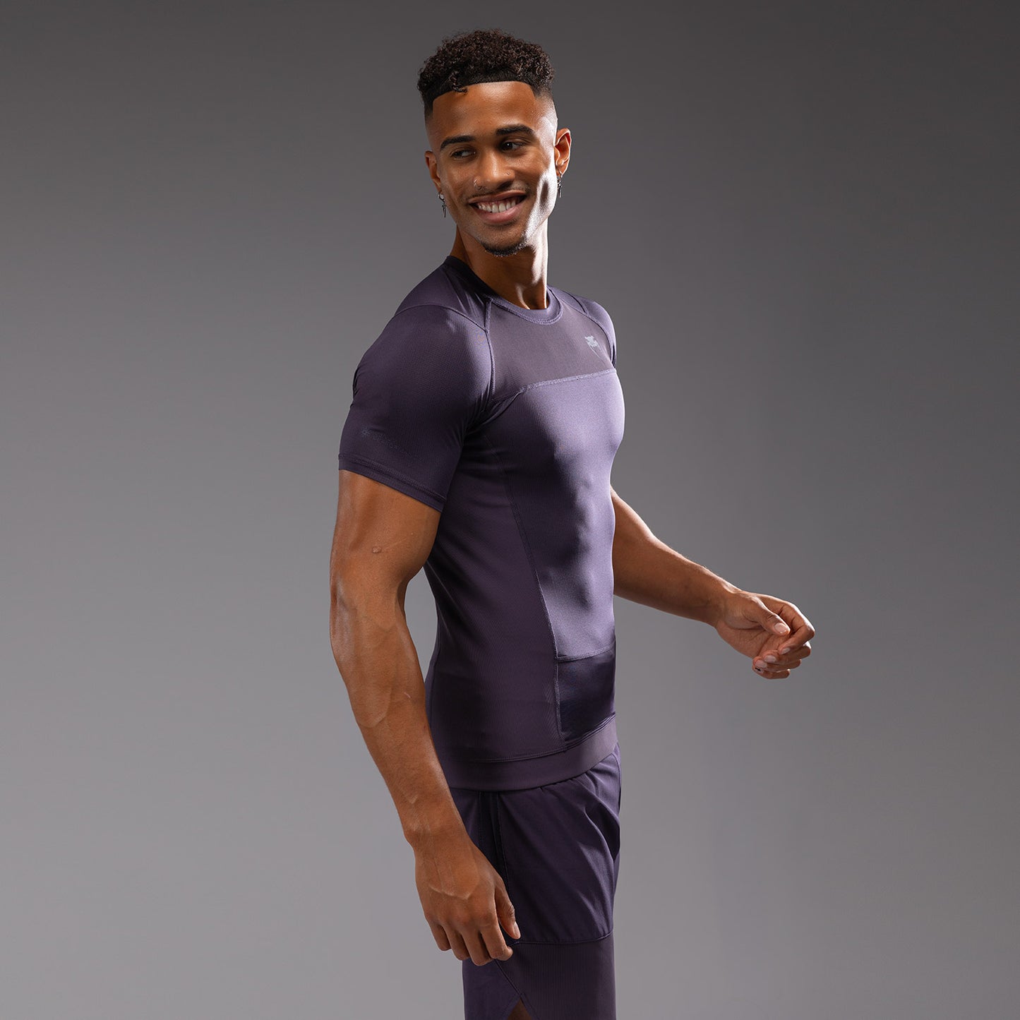 Venum G-Fit Air 男士短袖紧身防磨衣 – 深紫色