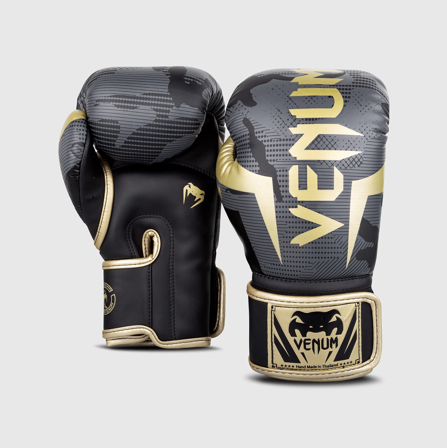 Venum Elite 拳击手套 – 迷彩色/金色