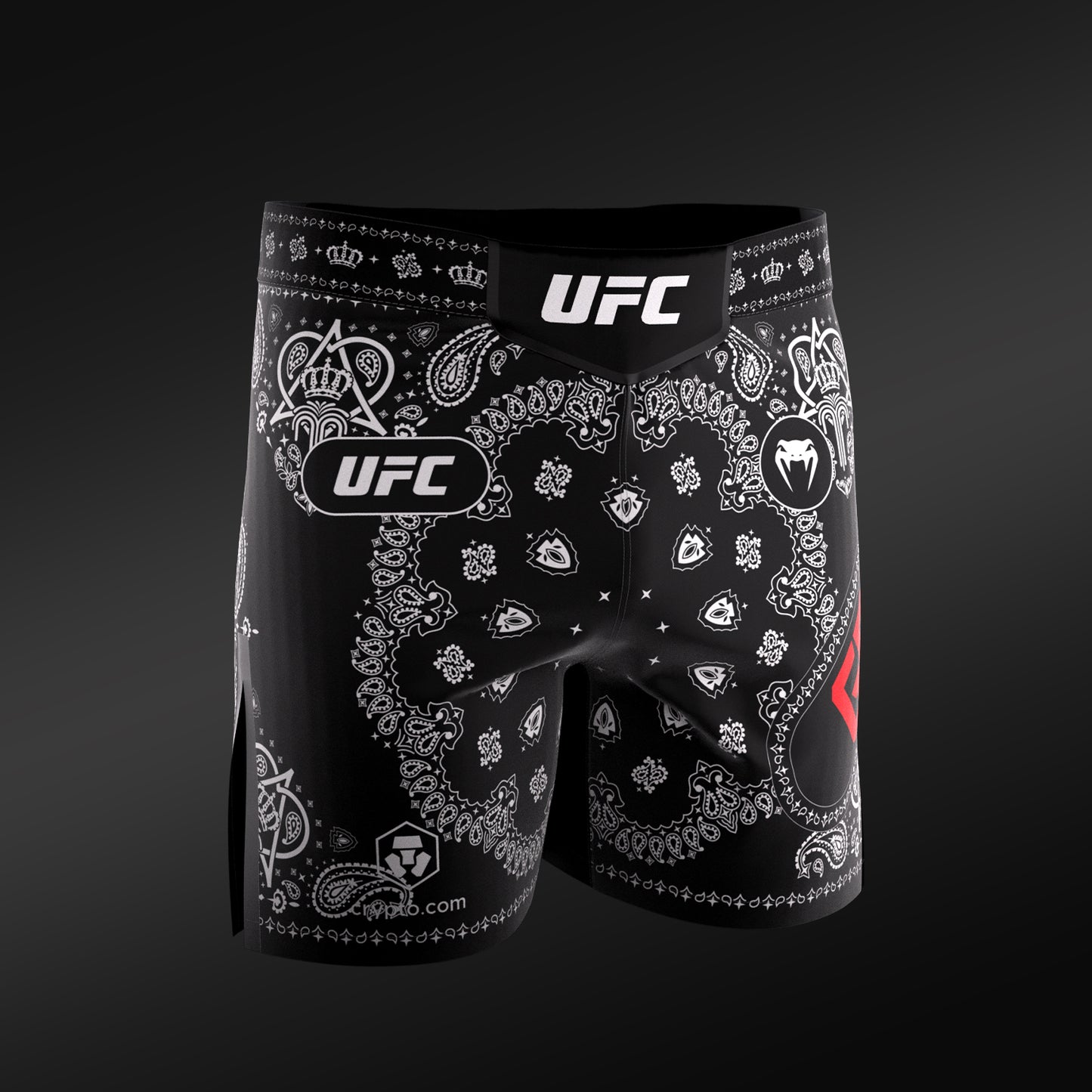 VENUM UFC Adrenaline Unrivaled King Green 男士综合格斗短裤 - 黑色