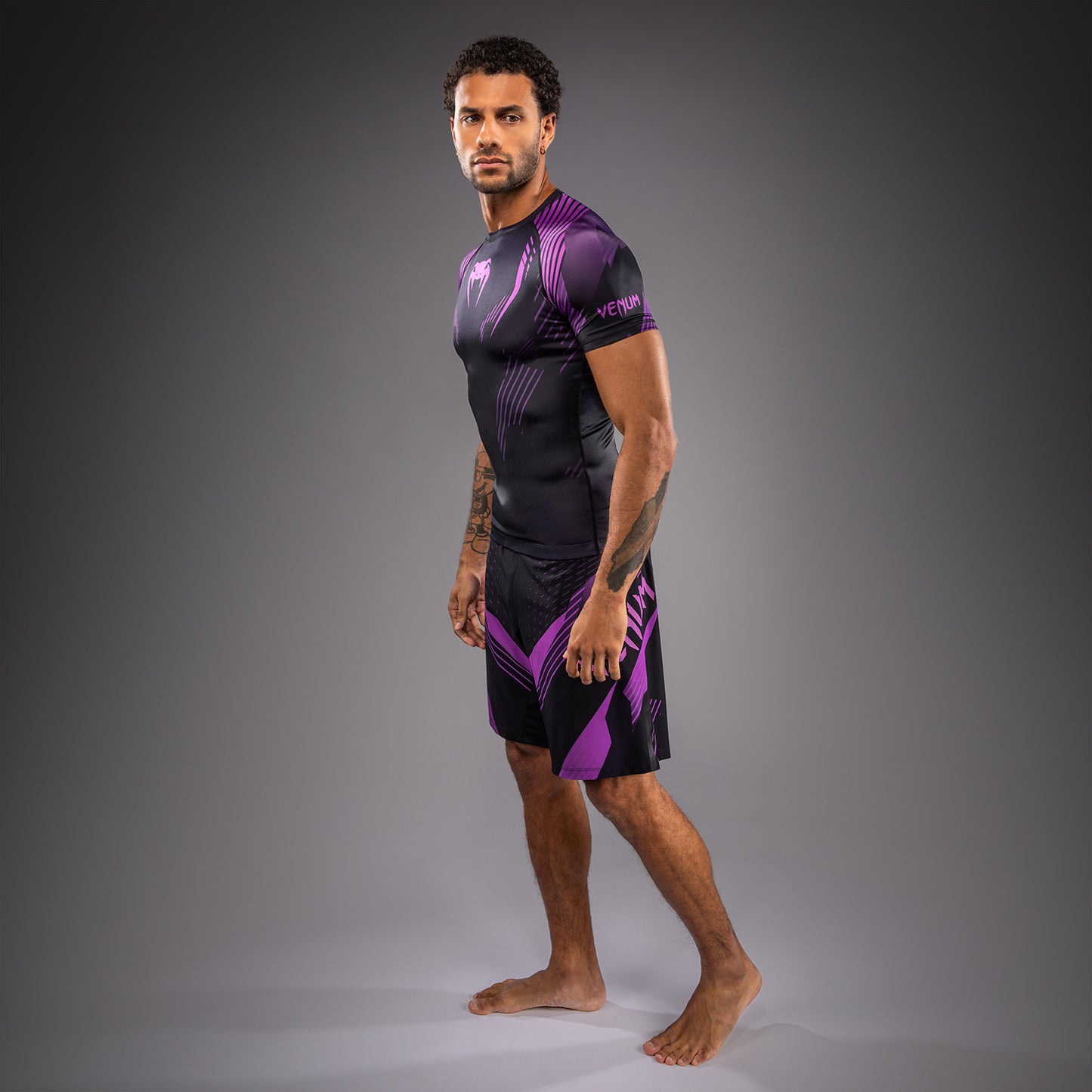 NO-GI 6.0 短袖紧身防磨衣 – 黑色/紫色