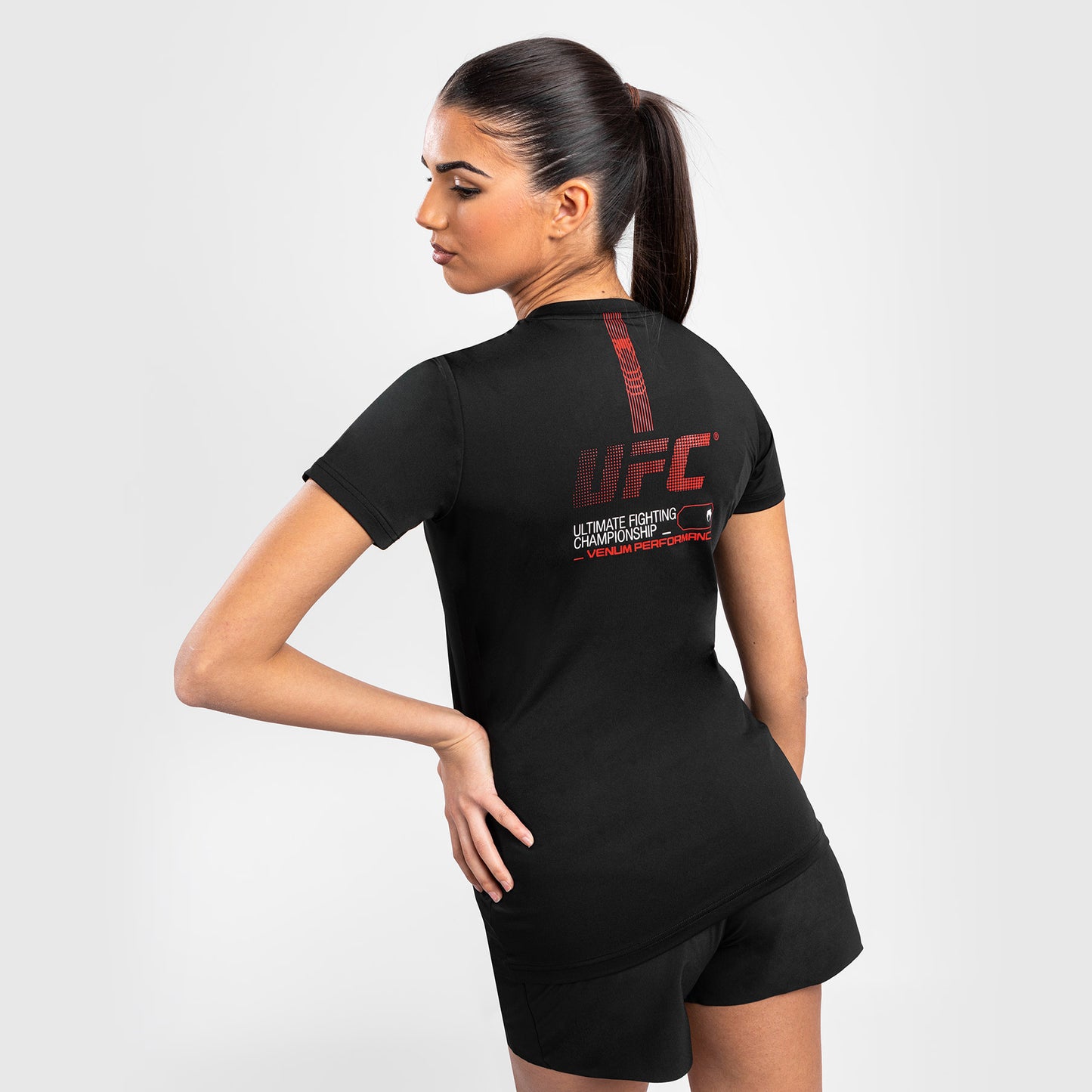 UFC Adrenaline by Venum Fight Week 女士 Dry Tech T恤 – 黑色