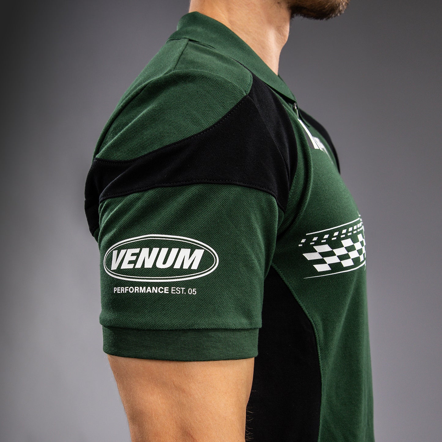 Venum Motorsport 棉质保罗衫 – 森林绿