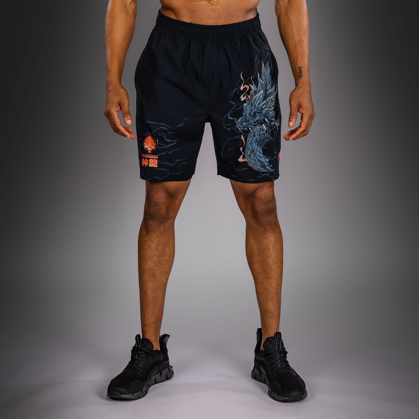 Venum Thunder Dragon 训练短裤 – 黑色/灰色/铜色
