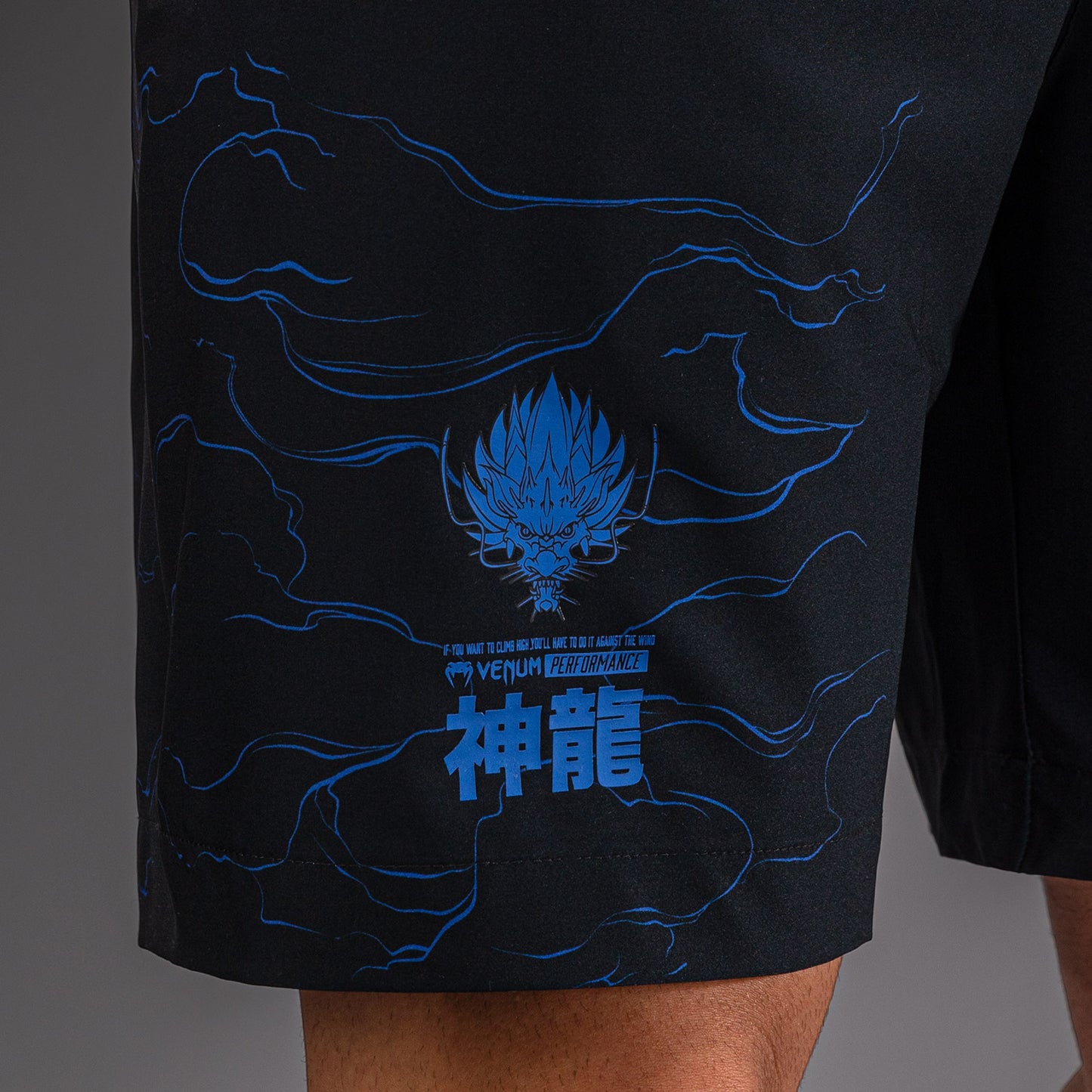 Venum Thunder Dragon 训练短裤 – 黑色/皇室蓝