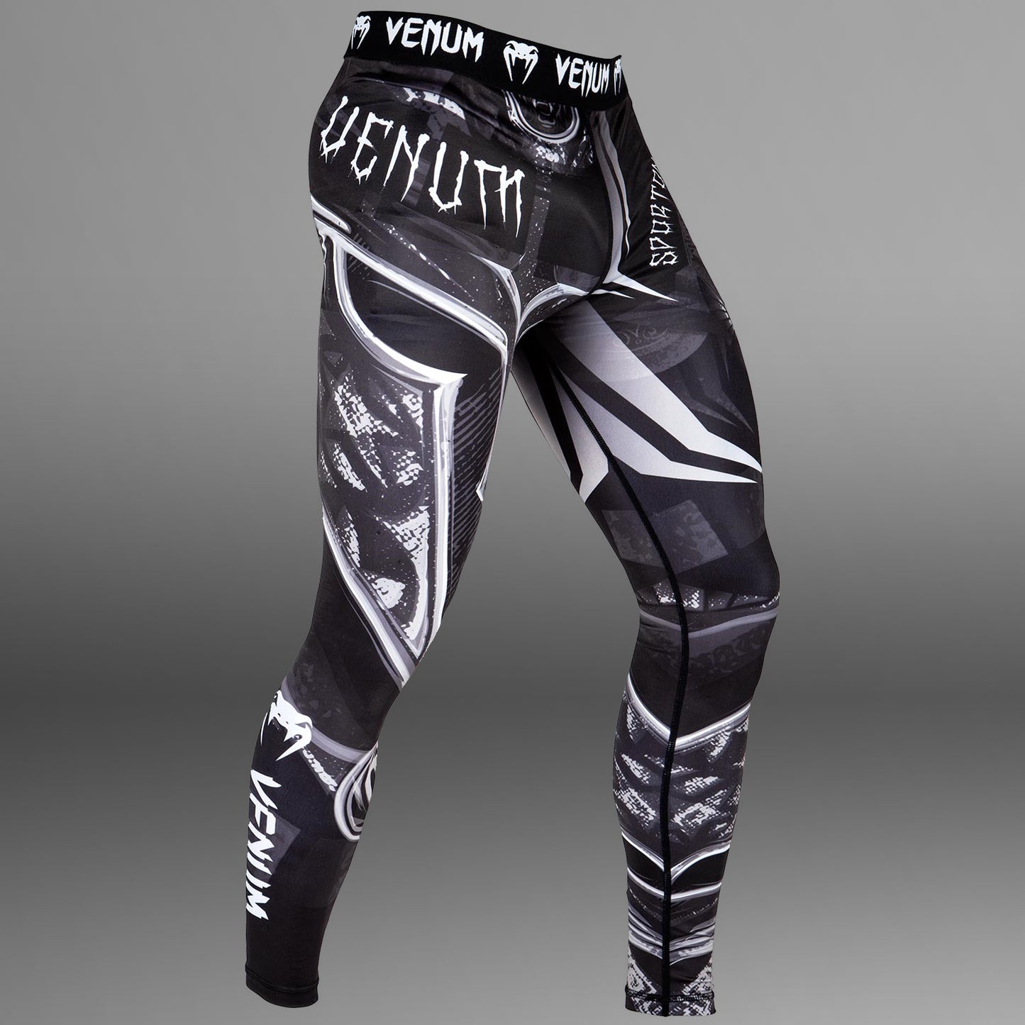 Venum Gladiator 3.0 紧身裤 – 黑色/白色