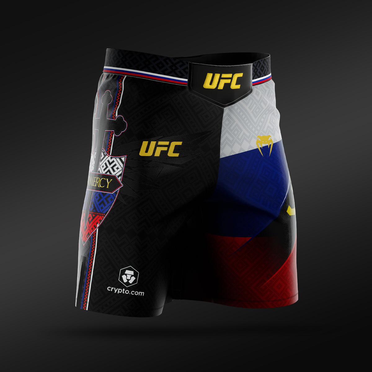 Venum UFC Unrivaled by Venum Petr Yan 男士长版格斗短裤 – 黑色