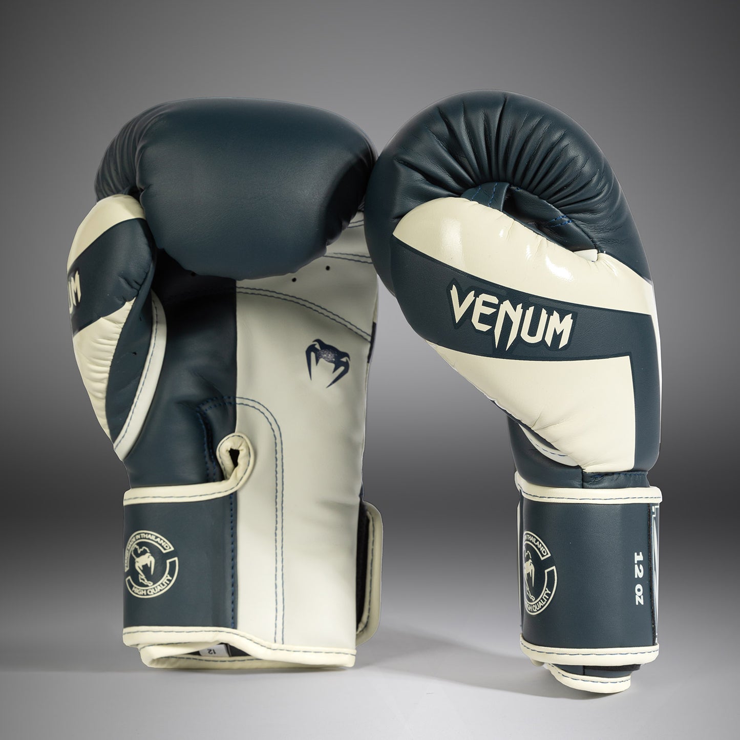 Venum Elite 拳击手套 – 白色/藏青色