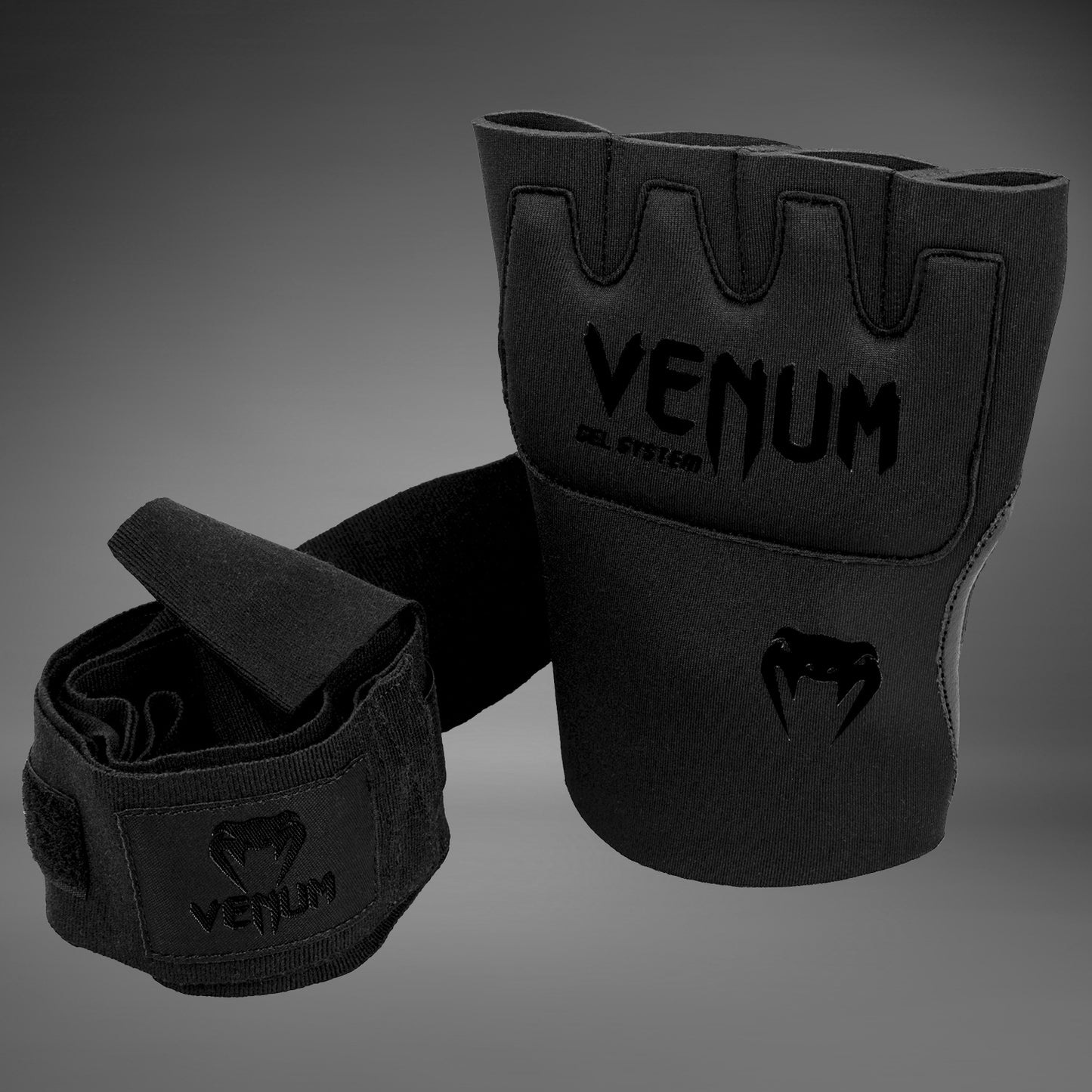 Venum Gel Kontact 快速绷带 – 黑色/黑色