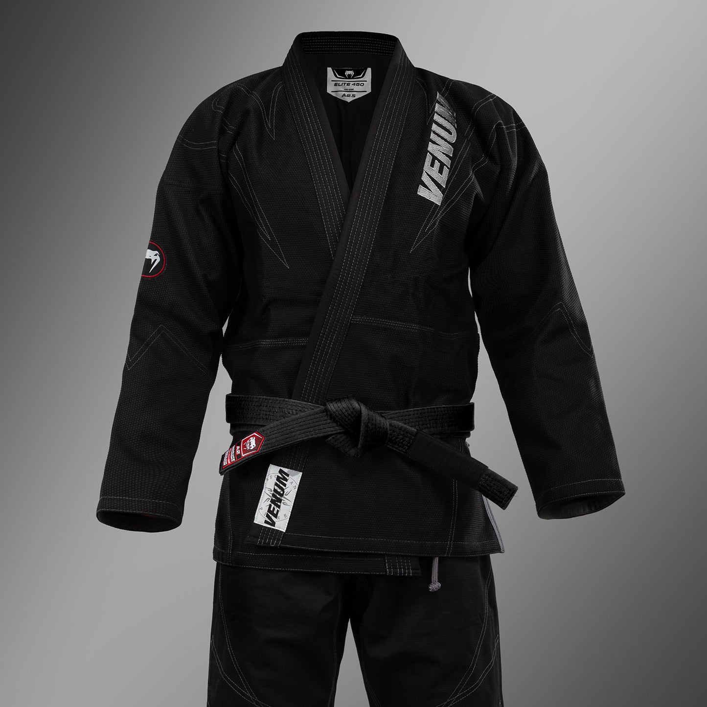 Venum Elite 5.0 巴西柔术服（450克/平方米）– 黑色